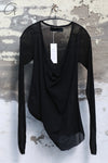 Marc Le Bihan Long Sleeve Top MLB-26455-BLACK